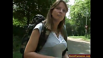 A Mature European Milf Gets Fucked In A Public Park