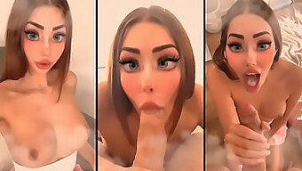 Deutscher Blowjob Und Handjob Mit Süßem Ahegao-Mädchen