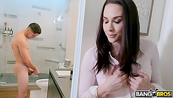 Chanel Preston Discovers Her Stepson Masturbating In The Bathroom And Reprimands Him