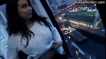 Stunning Indonesian Teen Flaunts Her Large Natural Breasts In Public