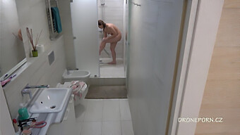 European Shower Voyeur Captures Teen (18+) In Steamy Session