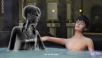 Harry Potter และ Moaning Myrtle'S Hot Encounter In Explicit Animation