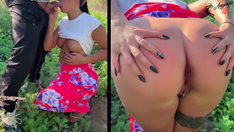 Russian Teen Gets Doggy Style And Blowjob In The Great Outdoors