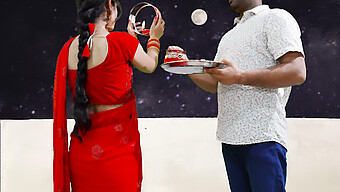 La Première Célébration De La Chauth Karva De Priya Comprend Une Rencontre Passionnée Sous Le Ciel Ouvert Et Une Expérience Passionnante De Gorge Profonde