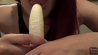 Trying To Give A Banana Blowjob With Limited Skills