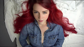 Redhead'S Intense Solo Session With Pov Perspective