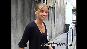 Fresh-Faced Blonde Teen'S Inaugural Audition And Oral Skills