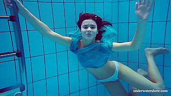 Russian Marusia'S Wet Bikini And Flying Underwater