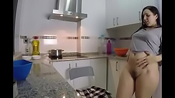 Kitchen Escapade With A Horny Housewife And Her Lover